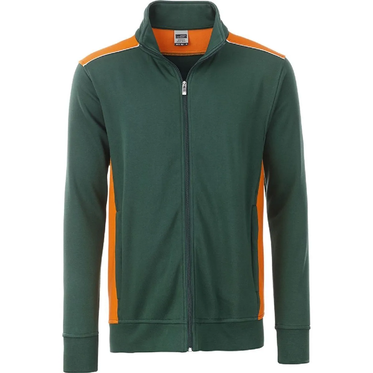 Sweat de travail zip intégral - homme - JN870 - vert foncé 