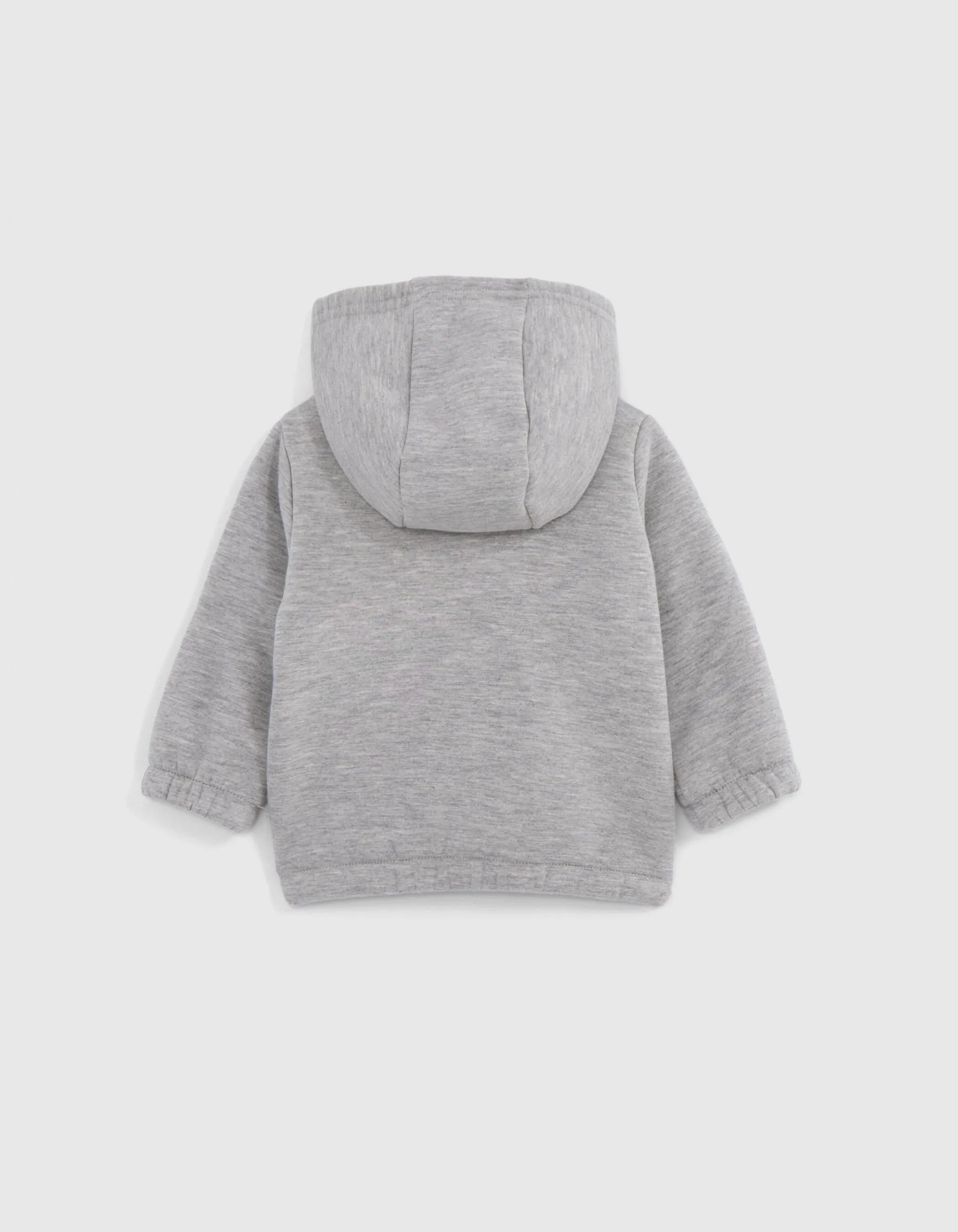 Sweat gris fourré maxi broderie bébé garçon