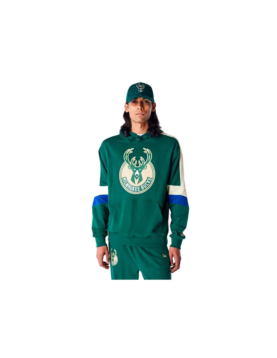 Sweat New Era COLOUR BLOCK OS Milwaukee Bucks MPGSTN Homme