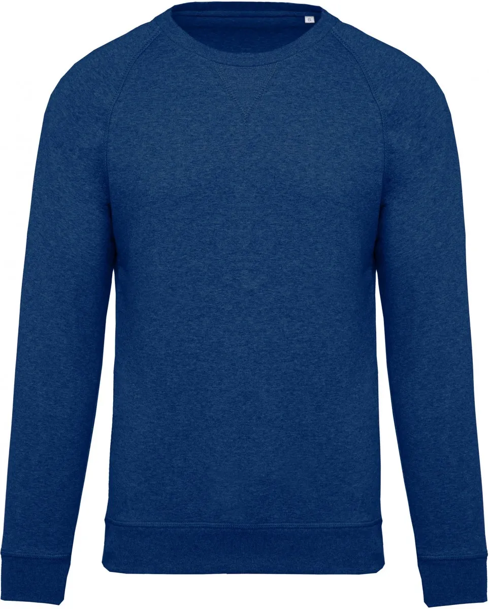 Sweat shirt coton bio - Homme - K480 - bleu océan chiné 