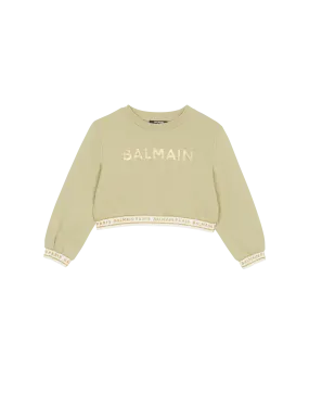 Sweat-shirt court Balmain à élastiques