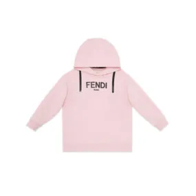 Sweat-shirt enfant - Sweat-shirt enfant en coton rose avec imprimé | Fendi