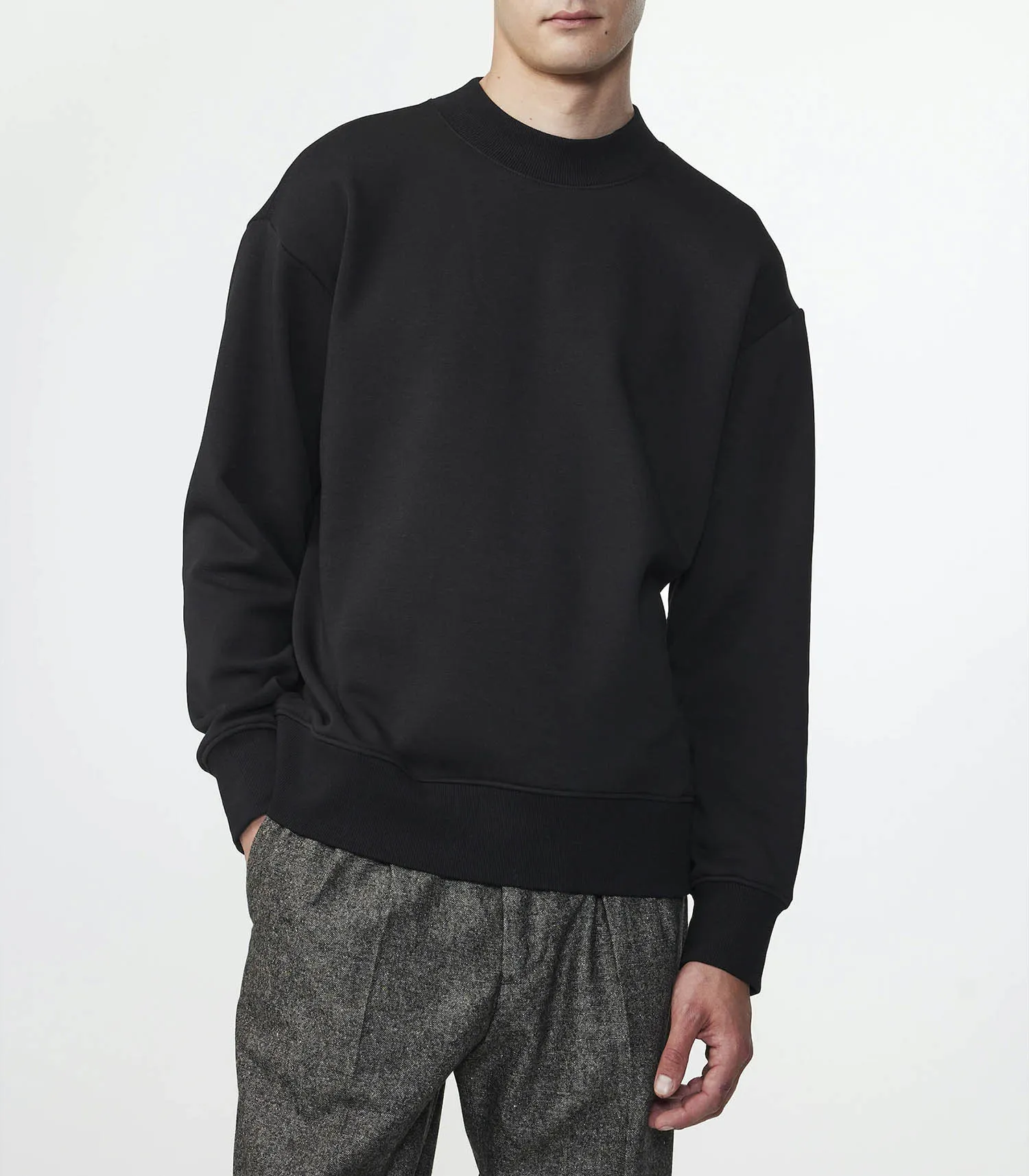 Sweat-Shirt homme Briggs Mock Black NN07 - Jane de Boy