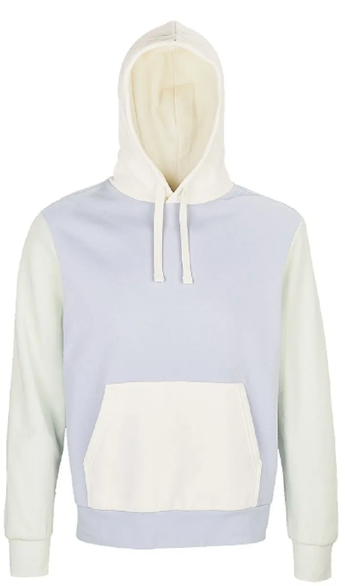 Sweat shirt tricolore bio - Mixte - 03818 - bleu clair crémeux 