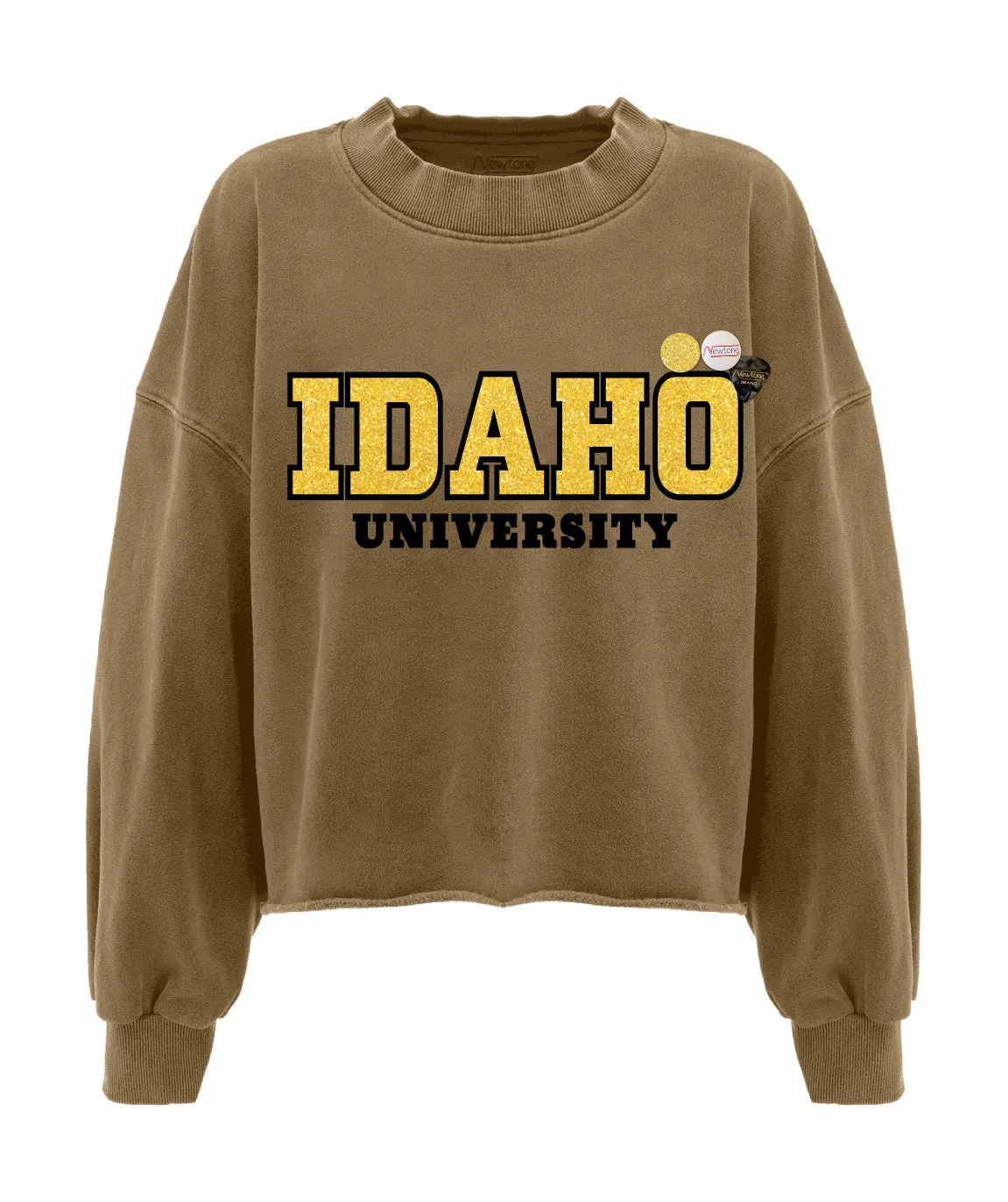 Sweatshirt crop porter havane UNIVERSITY