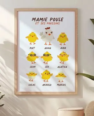 Sweatshirt femme Mamie poule et ses poussins personnalisé