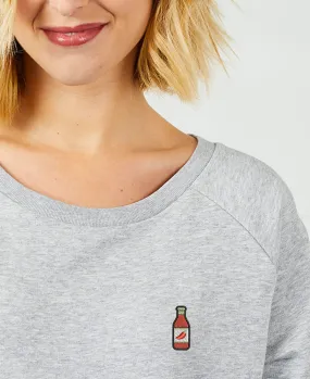 Sweatshirt femme Picto Sauce Piquante brodé