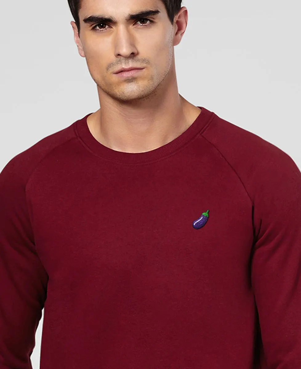 Sweatshirt homme Aubergine (brodé)