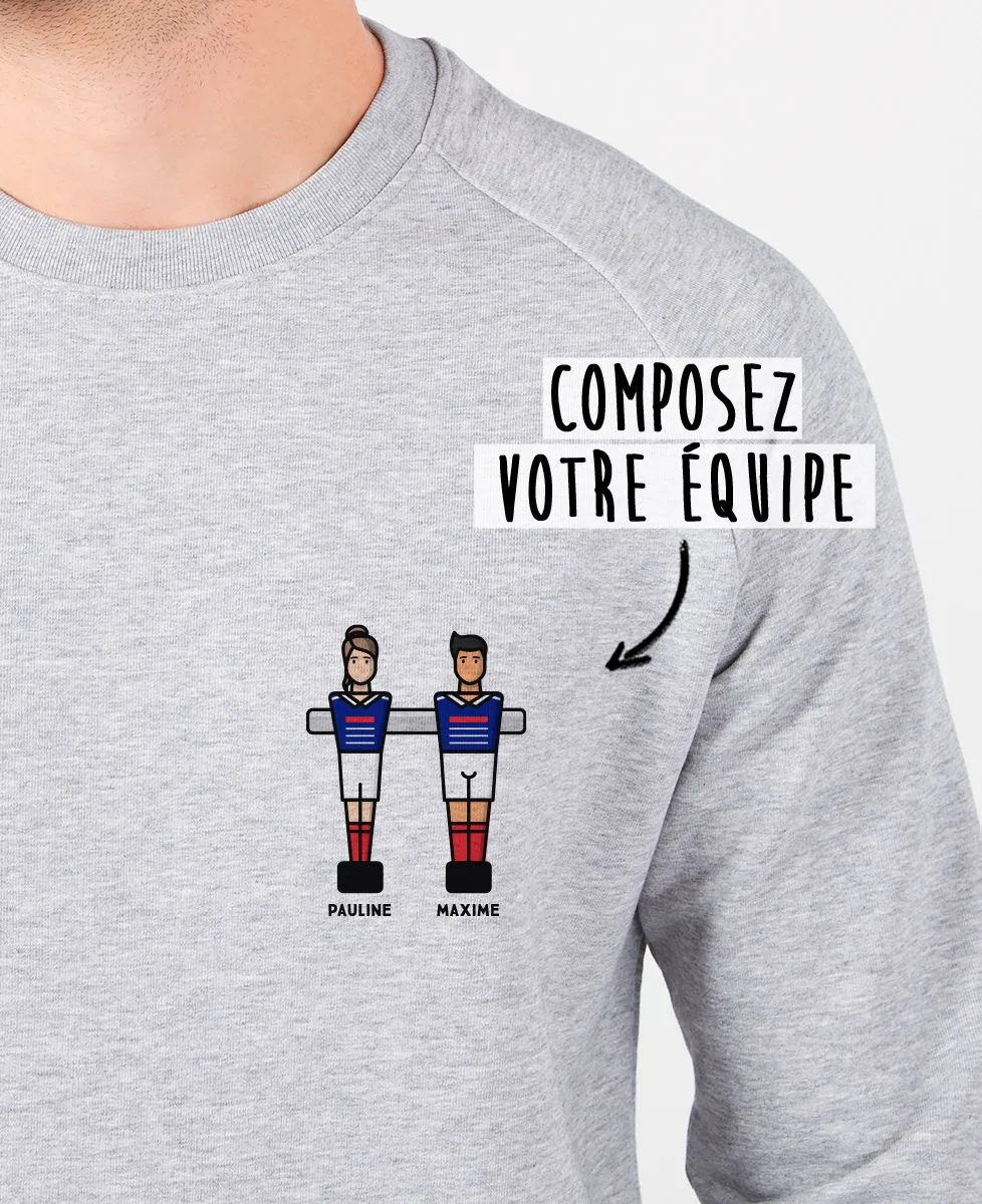 Sweatshirt homme Babyfoot duo personnalisé