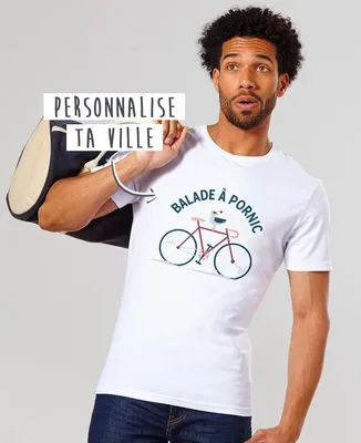 Sweatshirt homme Balade à vélo personnalisé