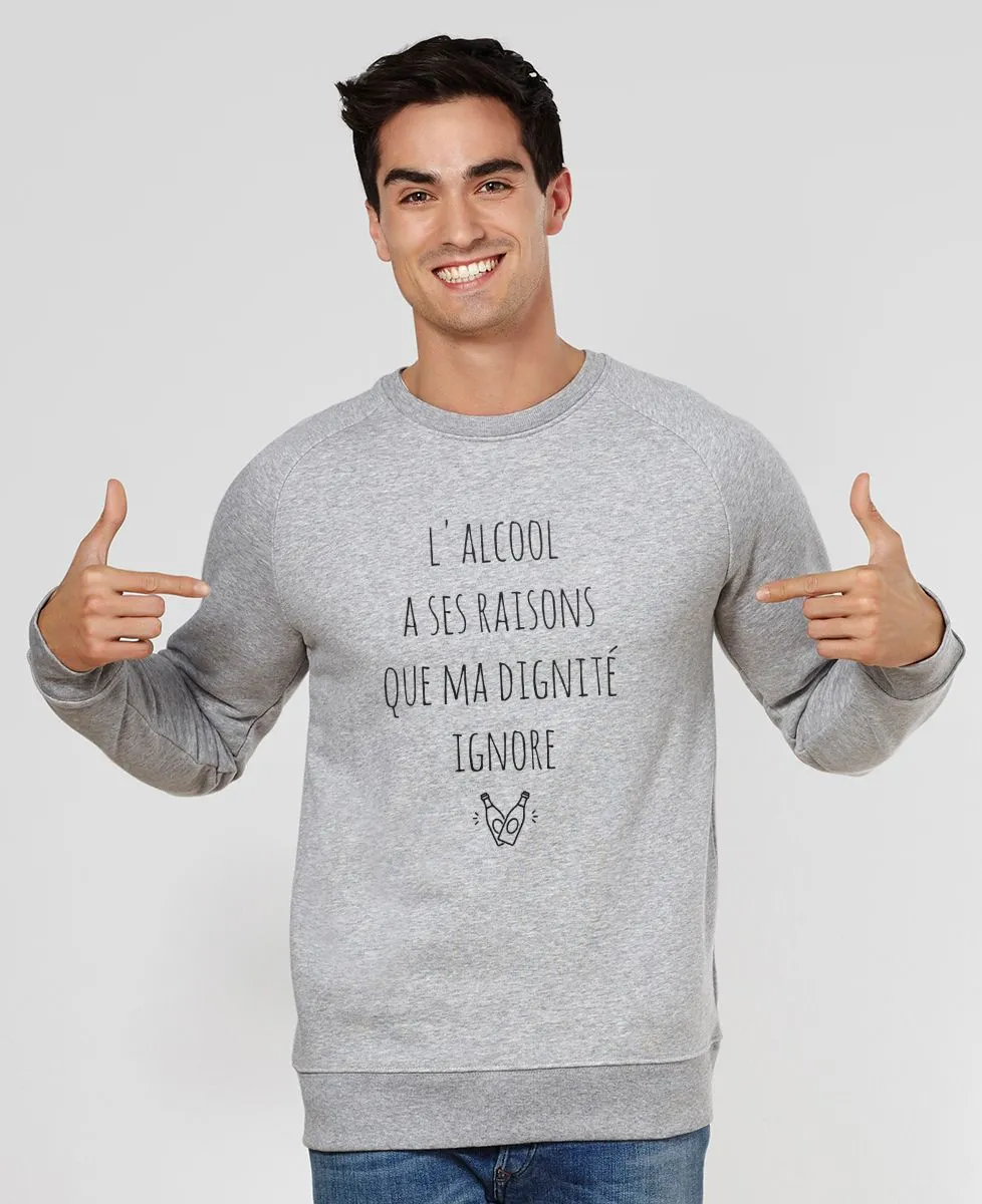 Sweatshirt homme L'alcool a ses raisons