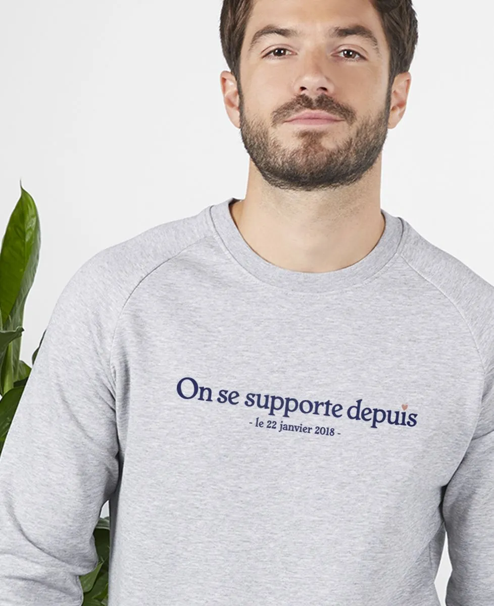 Sweatshirt homme On se supporte depuis personnalisé