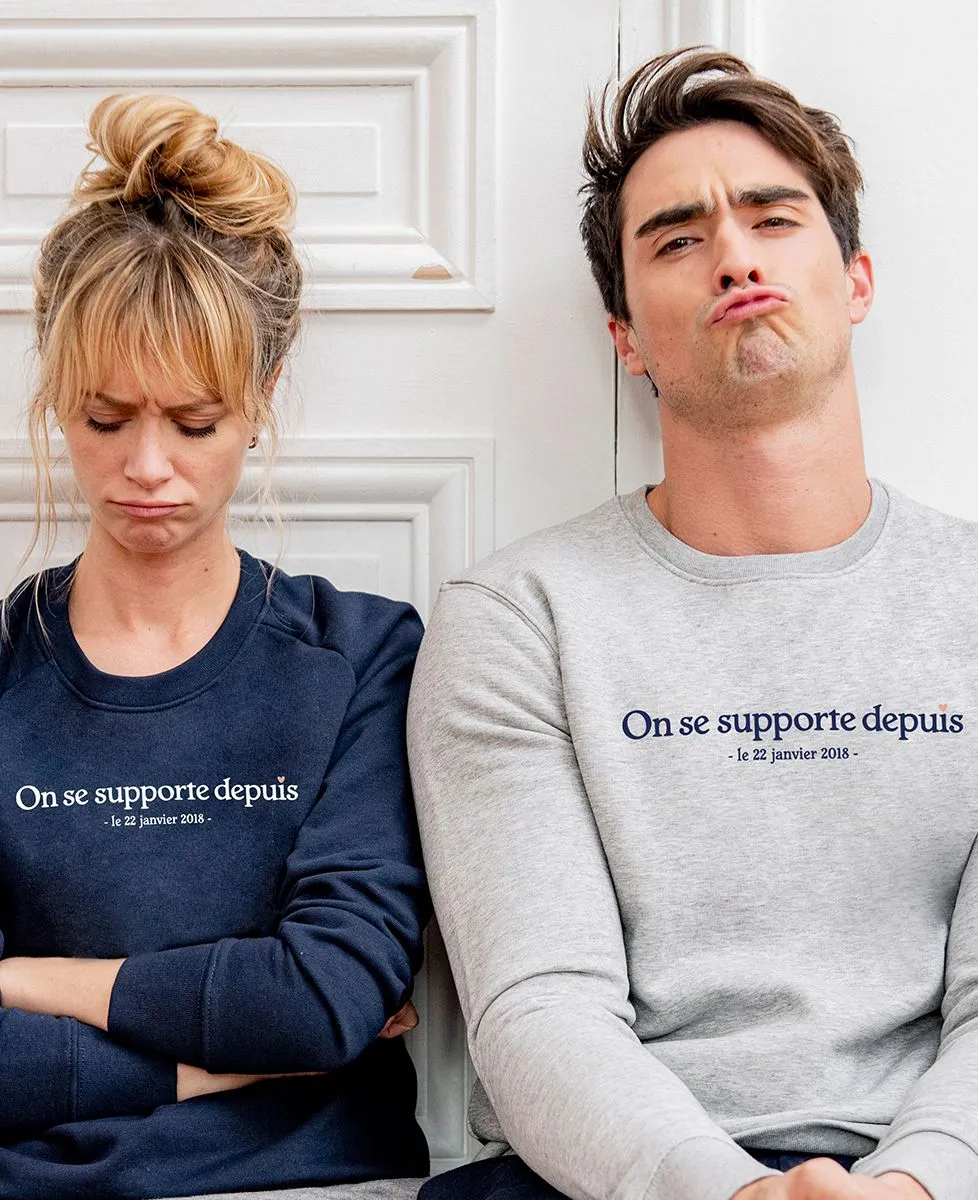 Sweatshirt homme On se supporte depuis personnalisé