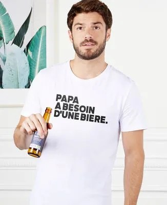 Sweatshirt homme Papa a besoin d'une bière