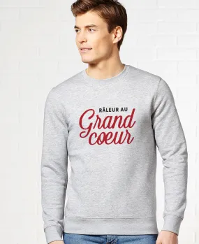 Sweatshirt homme Râleur au grand coeur