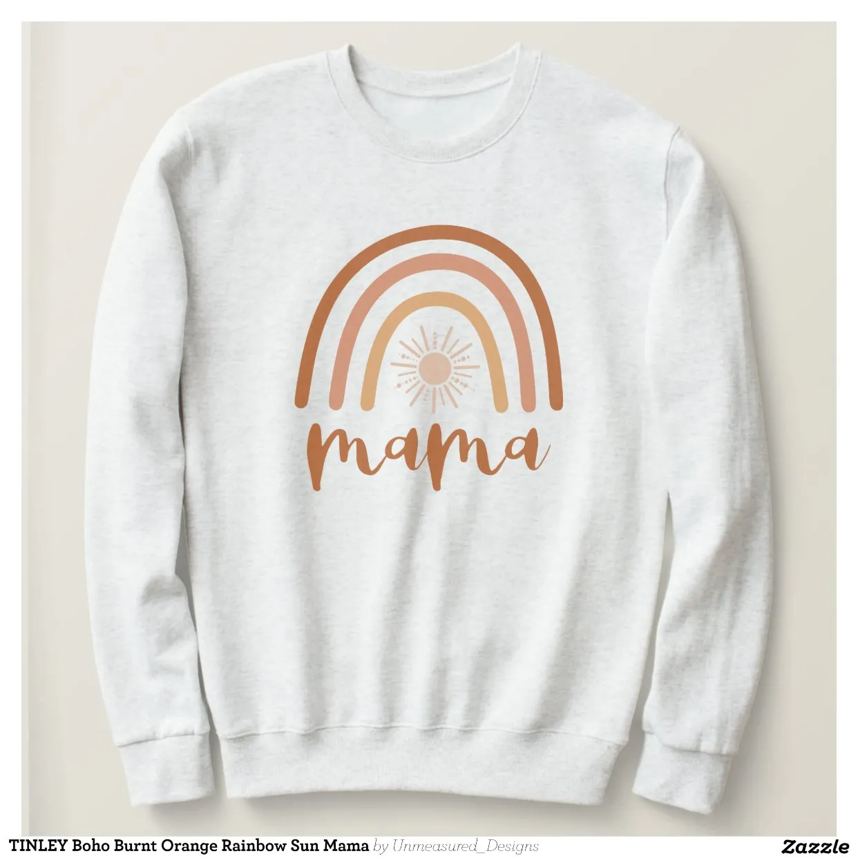 Sweatshirt TINLEY Boho Burnt Orange Rainbow Sun Mama