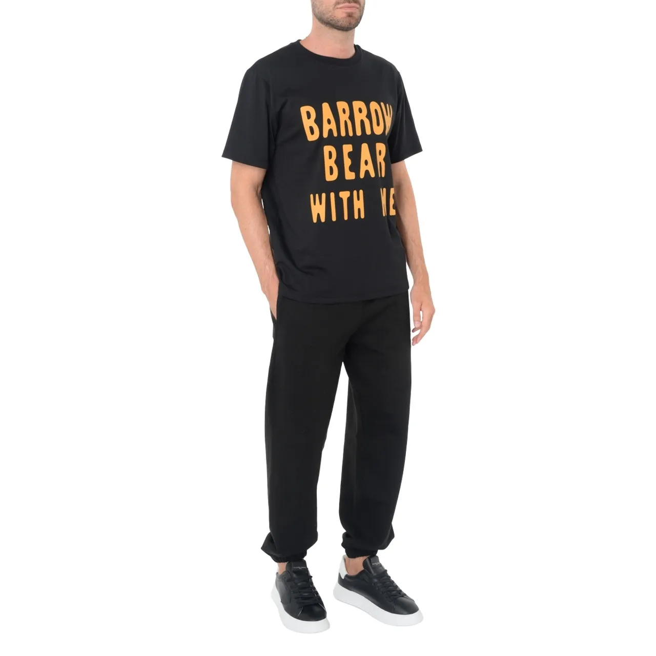 T-Shirt Barrow Ours noir et orange