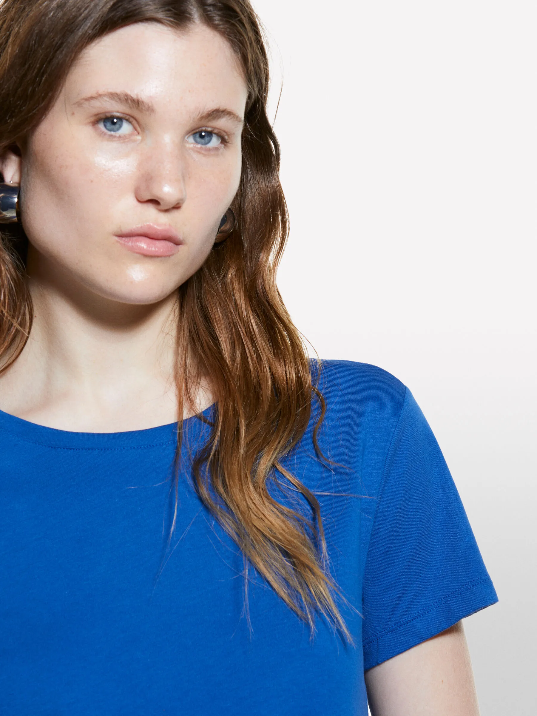 T-shirt bleu en 100 % coton bio