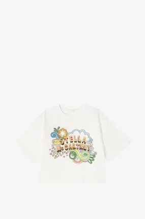 T-shirt boxy fille en coton bio Festival