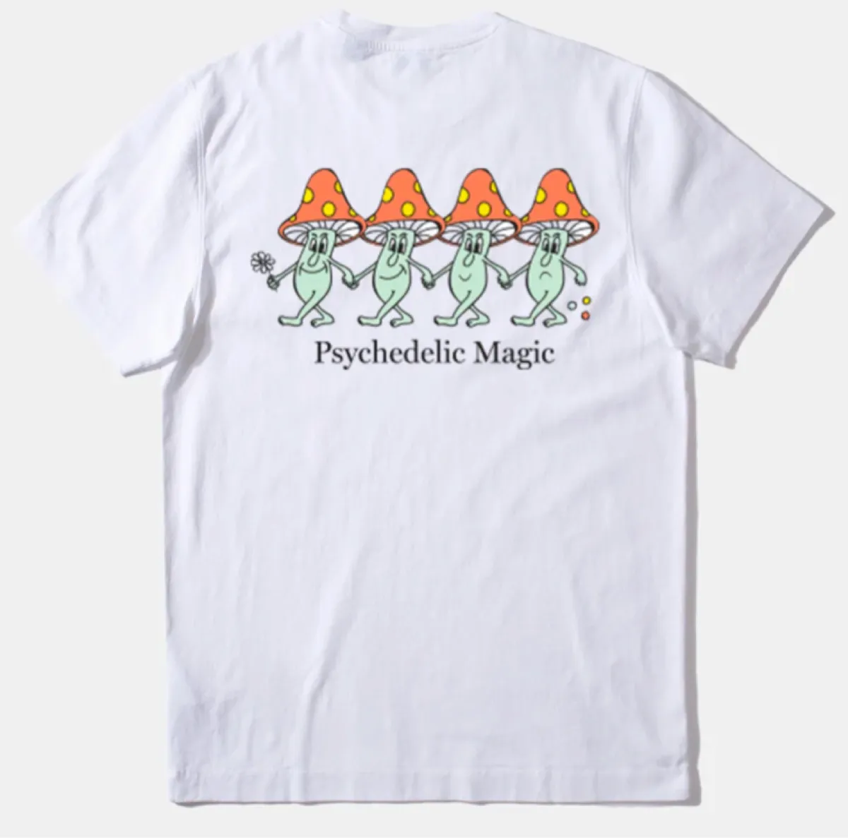 T-Shirt Edmmond Studios Homme Psychedelic Magic Plain White