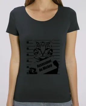 T-shirt Femme Chat wanted par Graff4Art