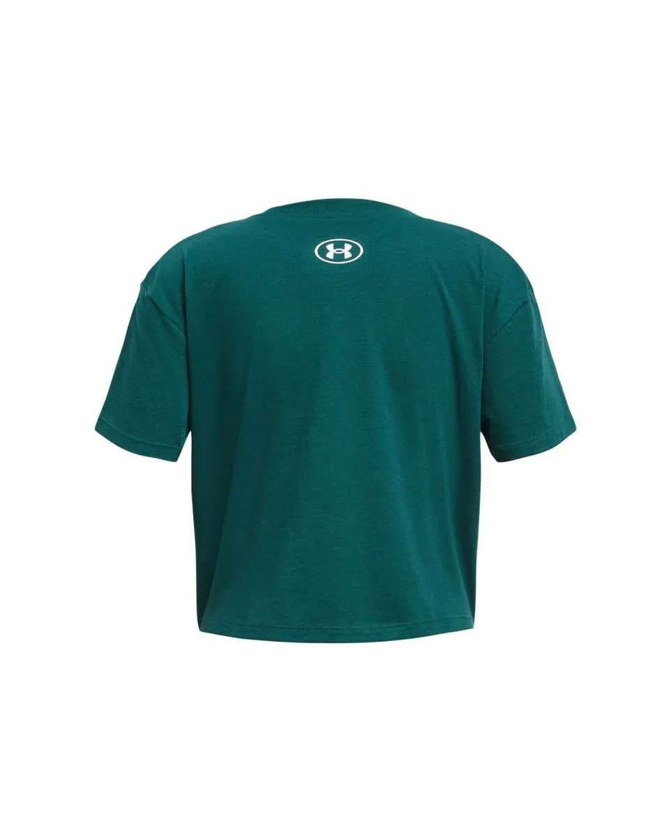 T-Shirt MC Enfant UA CROP SPORTSTYLE LOGO SS Vert