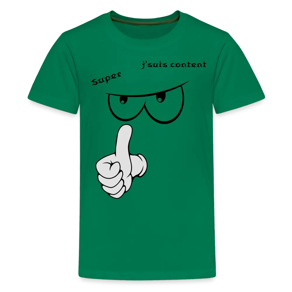 T-shirt Premium Ado, super, j'suis content