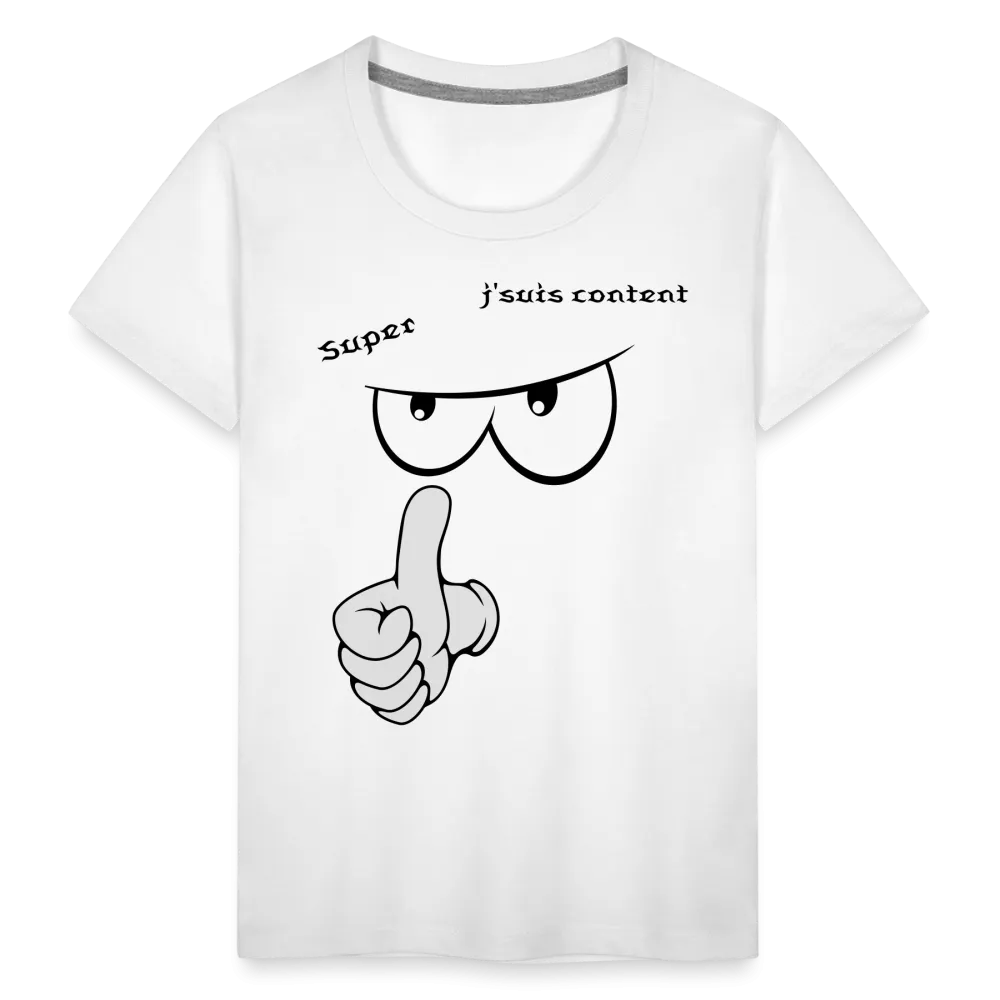 T-shirt Premium Ado, super, j'suis content