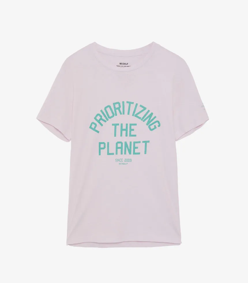 T-shirt "Prioritizing the planet" Rose