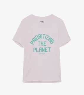 T-shirt "Prioritizing the planet" Rose