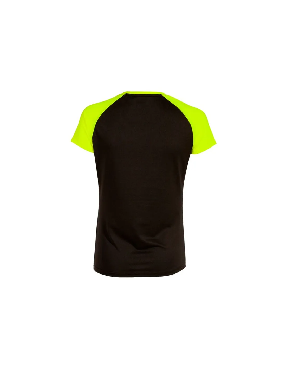 T-shirt Running Joma from Short Sleeve Elite X Black Fluor Yellow Fille