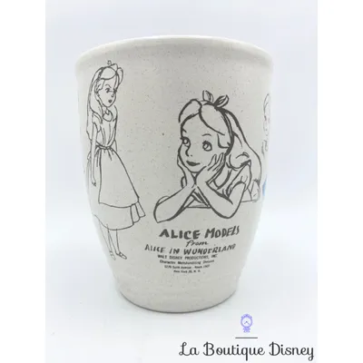 Tasse Alice au Pays des Merveilles Animé Disney Store 2015 mug Classic blanc bleu dessins