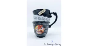 Tasse Alice aux pays des merveilles Disney Parks mug Disneyland noir blanc thé Chapelier empilé