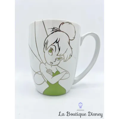 Tasse Fée Clochette Tinkerbell Disneyland Paris mug DisneyParks Peter Pan blanc vert diamant strass