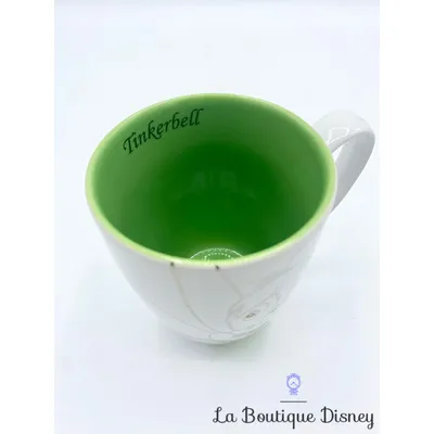 Tasse Fée Clochette Tinkerbell Disneyland Paris mug DisneyParks Peter Pan blanc vert diamant strass