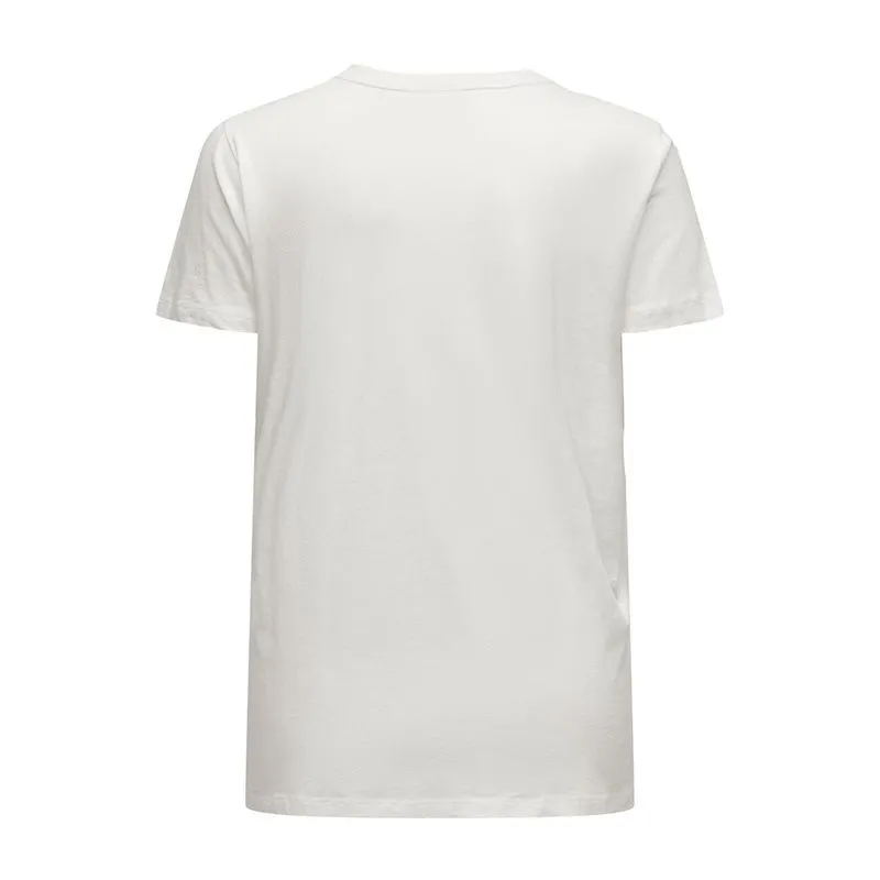 Tee shirt blanc en coton biologique impression resistant soul Femme 