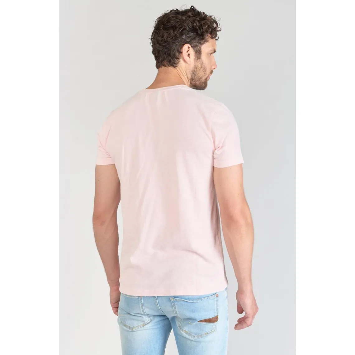 Tee-Shirt BREZO rose en coton Le Temps des Cerises - T-shirt / Polo Homme sur MenCorner