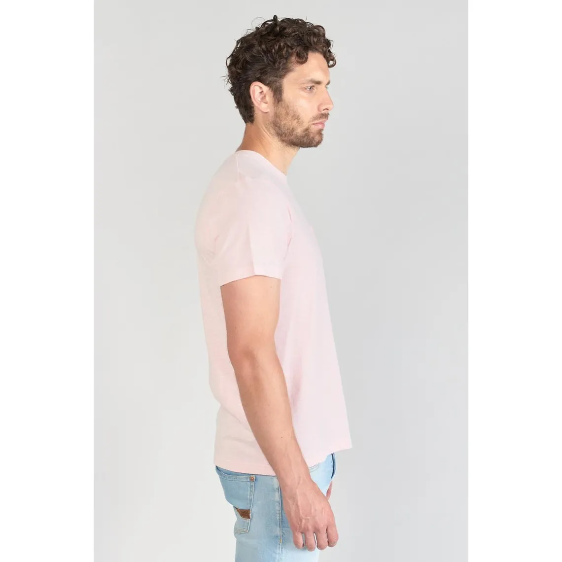 Tee-Shirt BREZO rose en coton Le Temps des Cerises - T-shirt / Polo Homme sur MenCorner