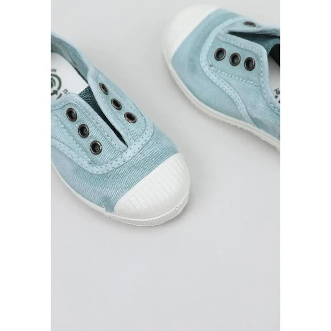 Tennis Eco-Responsable Enfant Natural World - Aqua - Lacets et élastiques - Textile - Caoutchouc bleu - Natural World