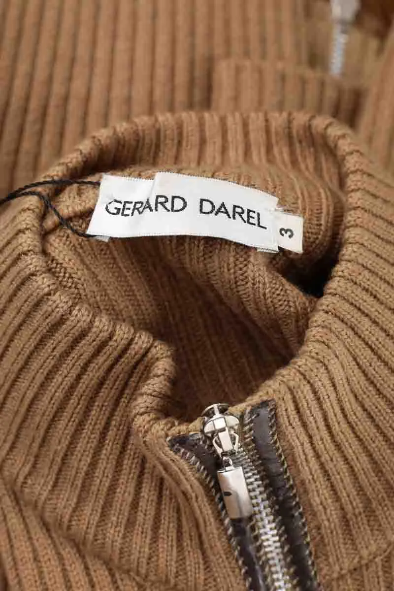 Tricot Gerard Darel camel en laine pour femme, taille 40, en très bon état