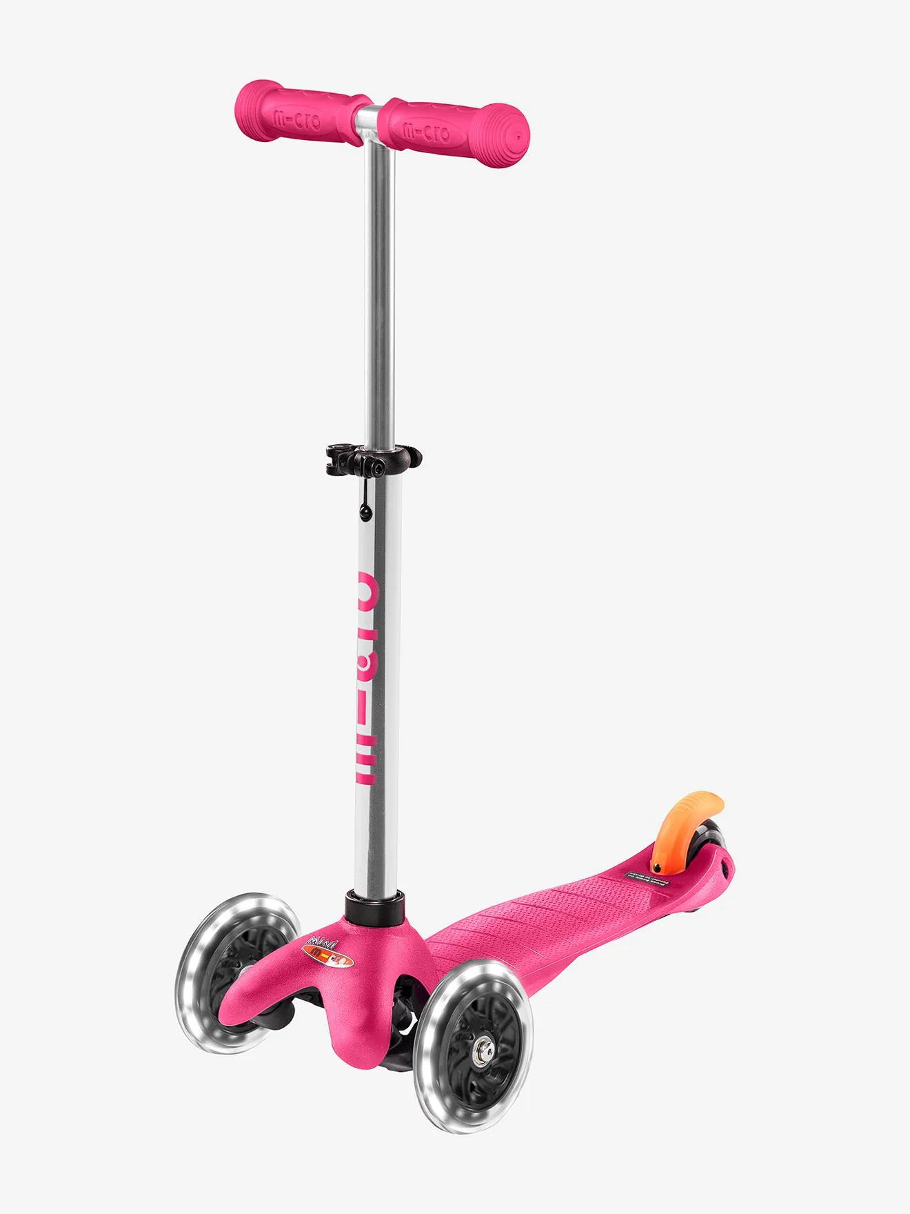 Trottinette 3 roues Mini Micro plus Led MICRO rose - Micro