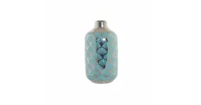 Vase Porcelaine Turquoise Oriental Chrome