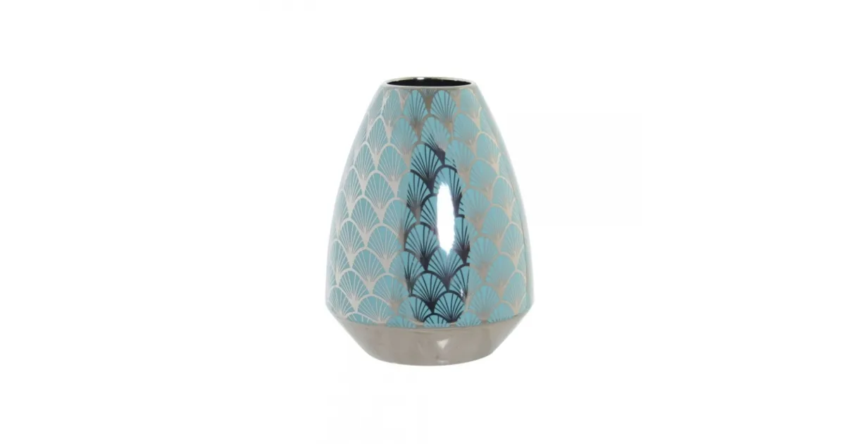 Vase turquoise en porcelaine