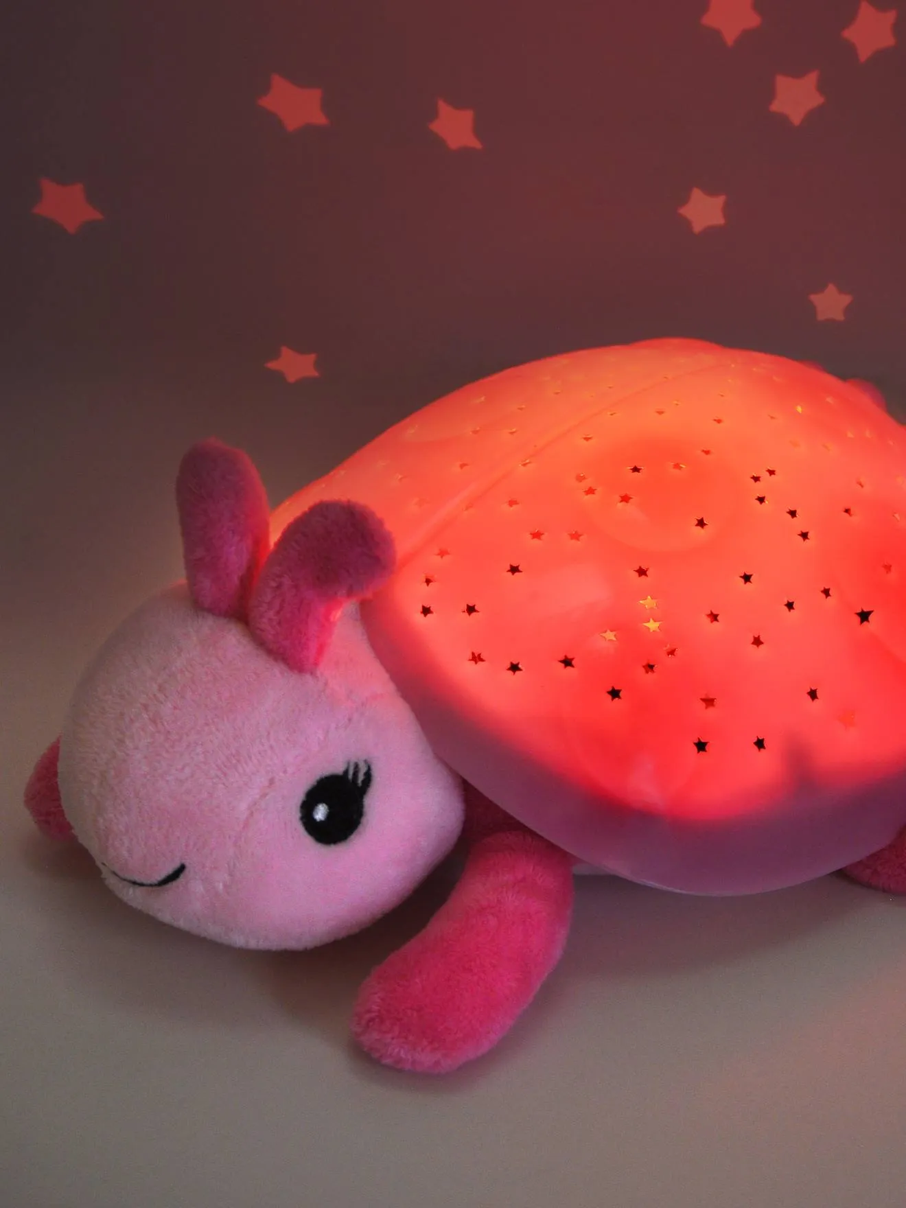 Veilleuse projecteur d’étoiles CLOUD B Twilight ladybug (coccinelle rose) - Cloud B