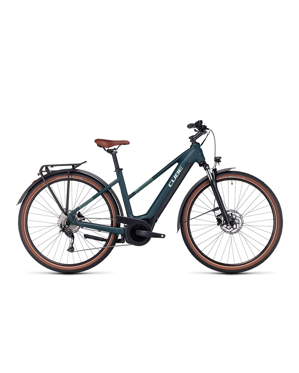 Vélo électrique trekking Femme TOURING HYBRID ONE 500 Vert