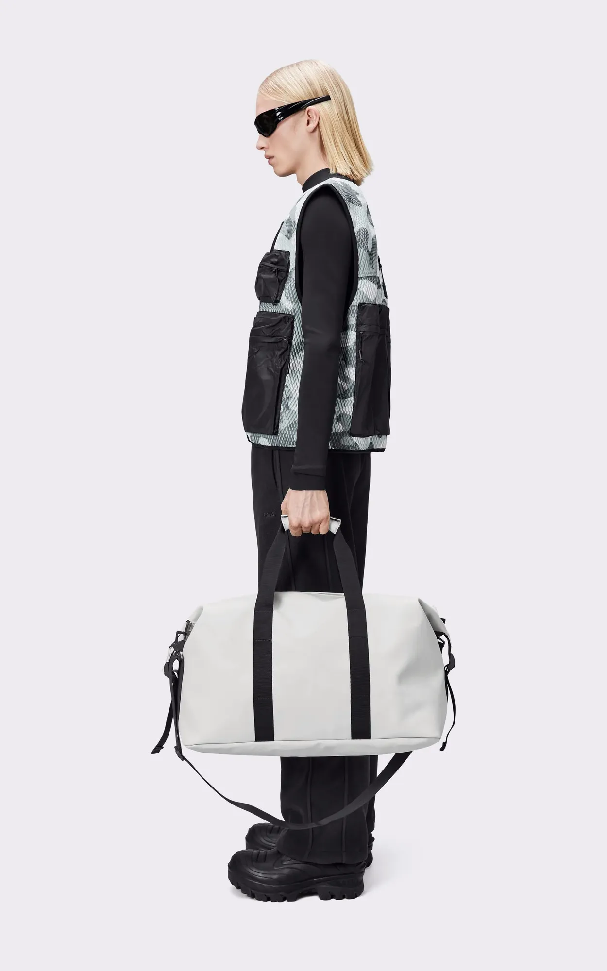 Weekend bag blanc Rains - La Canadienne - Accessoires Textile Blanc