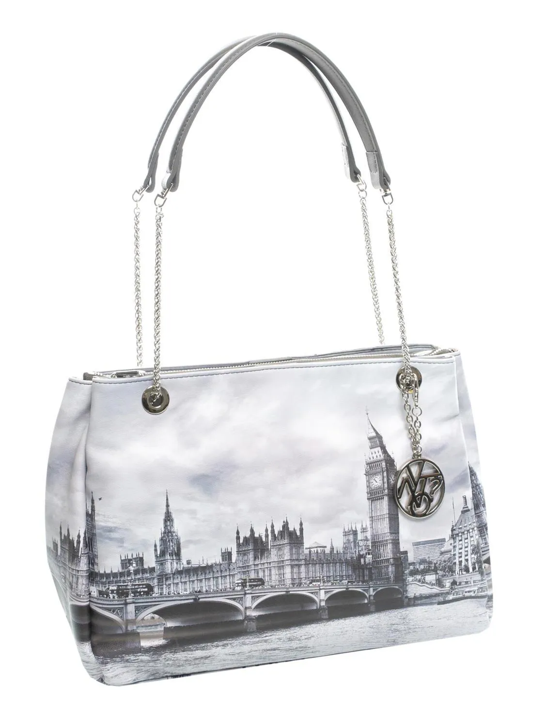 Ynot Fashion Sac Porté Épaule À Breloques Gris Londres - Achetez À Prix Outlet!